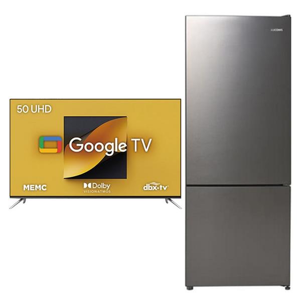 스마트 TV 50인치 + 루컴즈 2도어 냉장고 205L(메탈 실버)